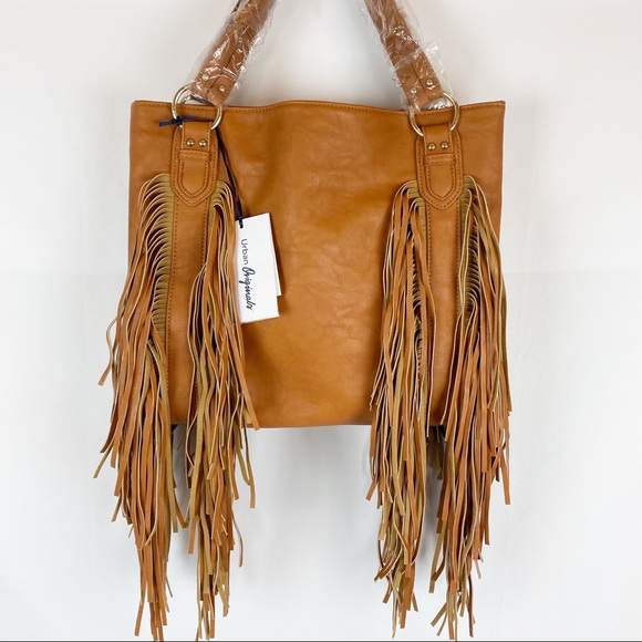 Urban Originals Handbags - Urban Originals Vegan Boho Castaway Fringe Bag